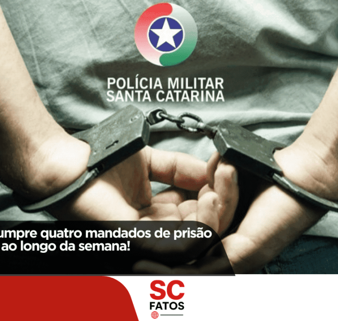 Polícia Militar cumpre quatro mandados de prisão em Curitibanos ao longo da semana!