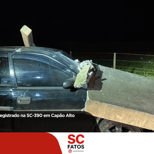 Acidente de trânsito é registrado na SC-390 em Capão Alto