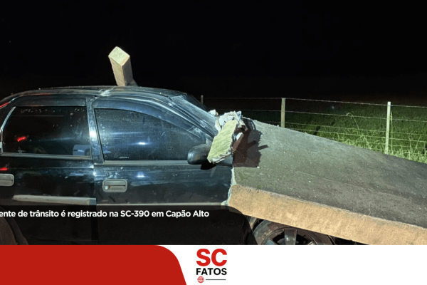 Acidente de trânsito é registrado na SC-390 em Capão Alto