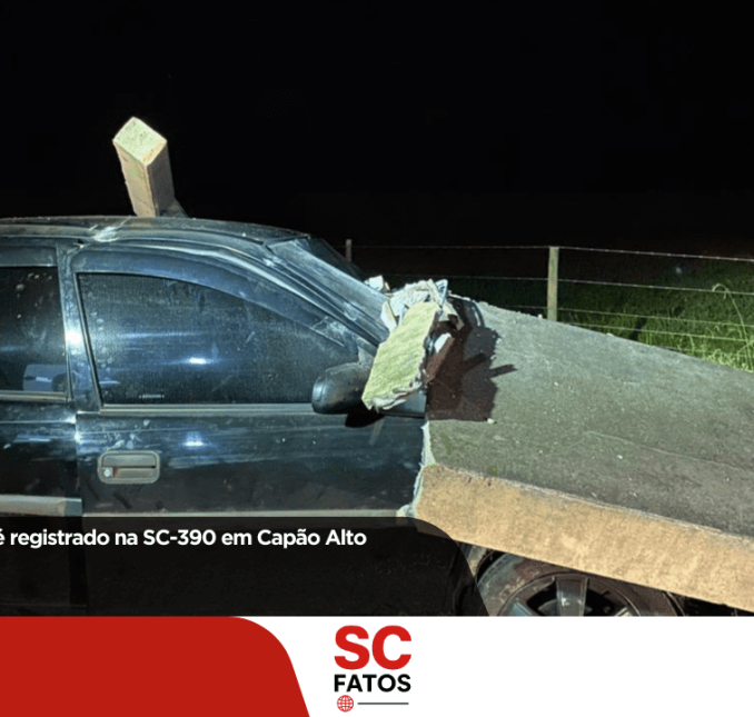 Acidente de trânsito é registrado na SC-390 em Capão Alto