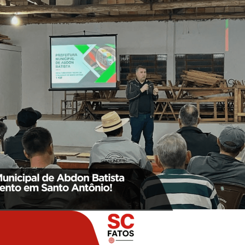 Administração Municipal de Abdon Batista anuncia asfaltamento em Santo Antônio!