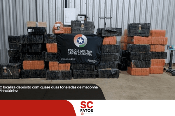 PMSC localiza depósito com quase duas toneladas de maconha em Pinhalzinho
