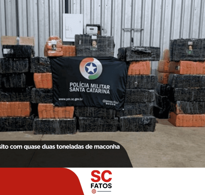 PMSC localiza depósito com quase duas toneladas de maconha em Pinhalzinho