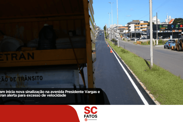 Seplam inicia nova sinalização na avenida Presidente Vargas e Diretran alerta para excesso de velocidade