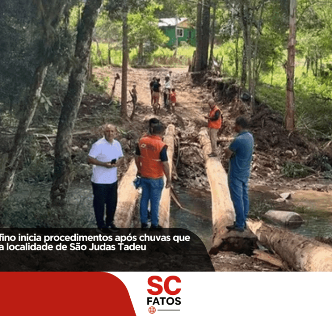 Prefeitura de Rio Rufino inicia procedimentos após chuvas que destruíram pontes na localidade de São Judas Tadeu