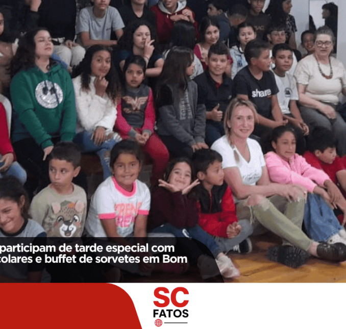 Crianças do SCFV participam de tarde especial com entrega de kits escolares e buffet de sorvetes em Bom Retiro