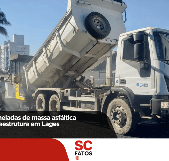 Mais de 15 mil toneladas de massa asfáltica impulsionam infraestrutura em Lages
