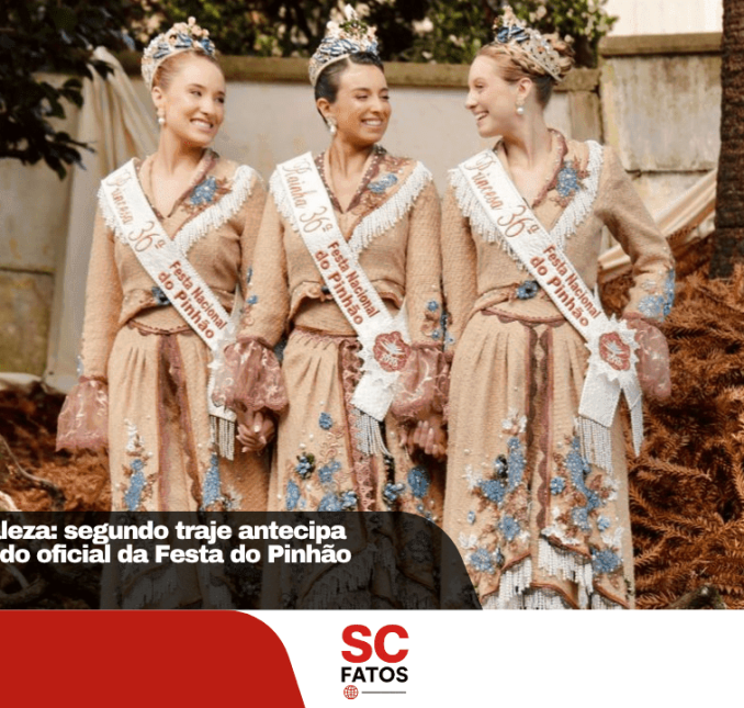 Entre raízes e realeza: segundo traje antecipa essência do vestido oficial da Festa do Pinhão