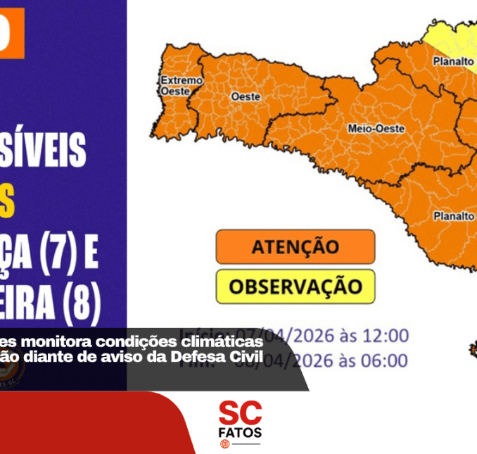 Prefeitura de Lages monitora condições climáticas e orienta população diante de aviso da Defesa Civil