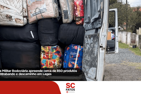 Polícia Militar Rodoviária apreende cerca de 850 produtos de contrabando e descaminho em Lages