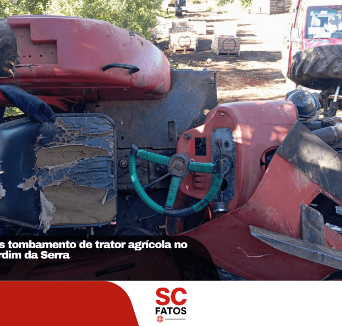 Homem morre após tombamento de trator agrícola no interior de Bom Jardim da Serra