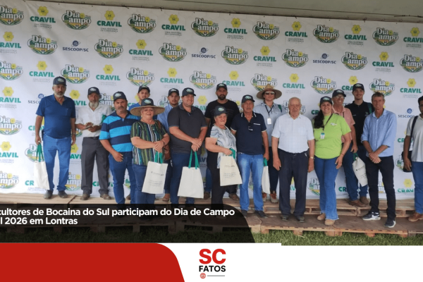 Agricultores de Bocaina do Sul participam do Dia de Campo Cravil 2026