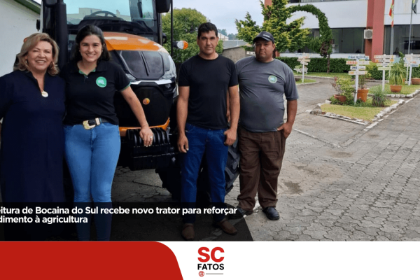Prefeitura de Bocaina do Sul recebe novo trator para reforçar atendimento à agricultura