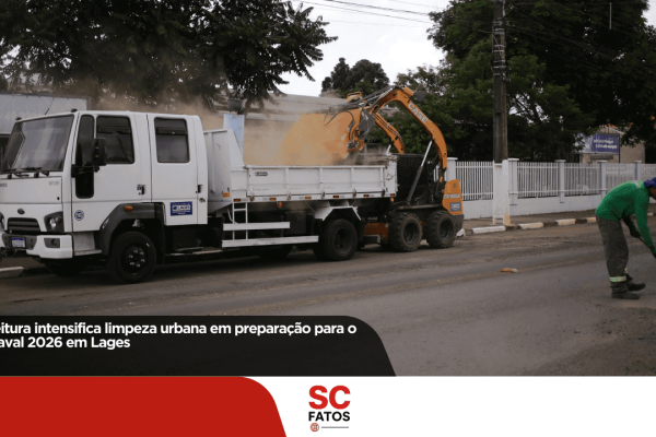 Prefeitura intensifica limpeza urbana em preparação para o Carnaval 2026 em Lages