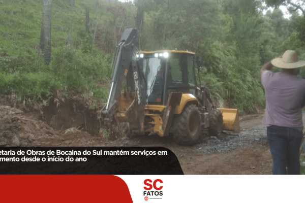 Secretaria de Obras de Bocaina do Sul mantém serviços em andamento desde o início do ano