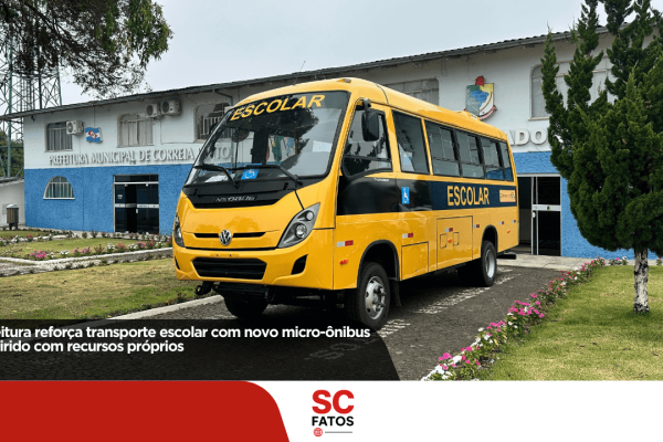 Prefeitura reforça transporte escolar com novo micro-ônibus adquirido com recursos próprios