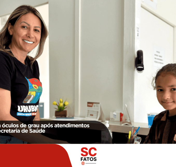 Moradores recebem óculos de grau após atendimentos organizados pela Secretaria de Saúde