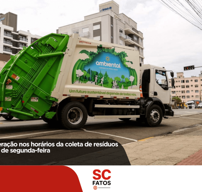 Semasa informa alteração nos horários da coleta de resíduos domiciliares a partir de segunda-feira