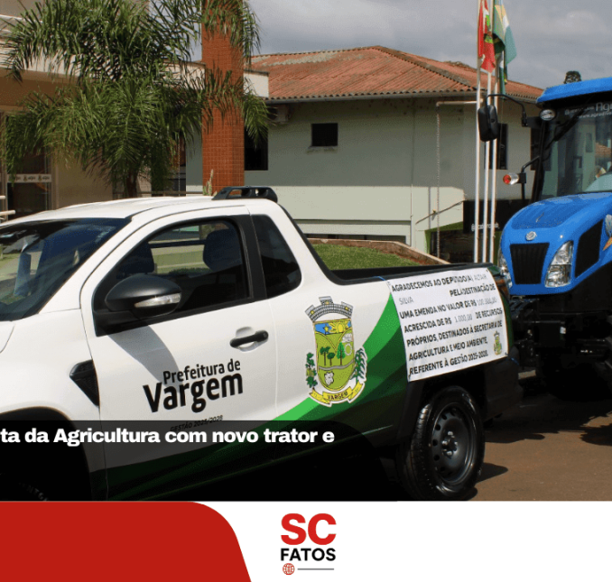 Vargem amplia frota da Agricultura com novo trator e veículo utilitário