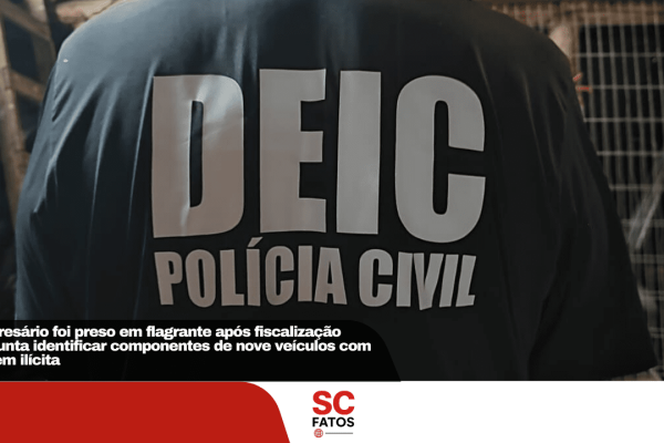 Operação 311 encontra peças de veículos furtados em loja de autopeças em Palhoça