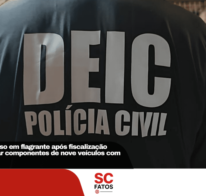 Operação 311 encontra peças de veículos furtados em loja de autopeças em Palhoça