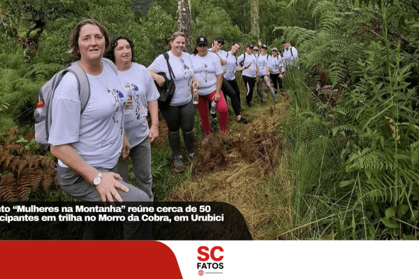 Evento “Mulheres na Montanha” reúne cerca de 50 participantes em trilha no Morro da Cobra, em Urubici