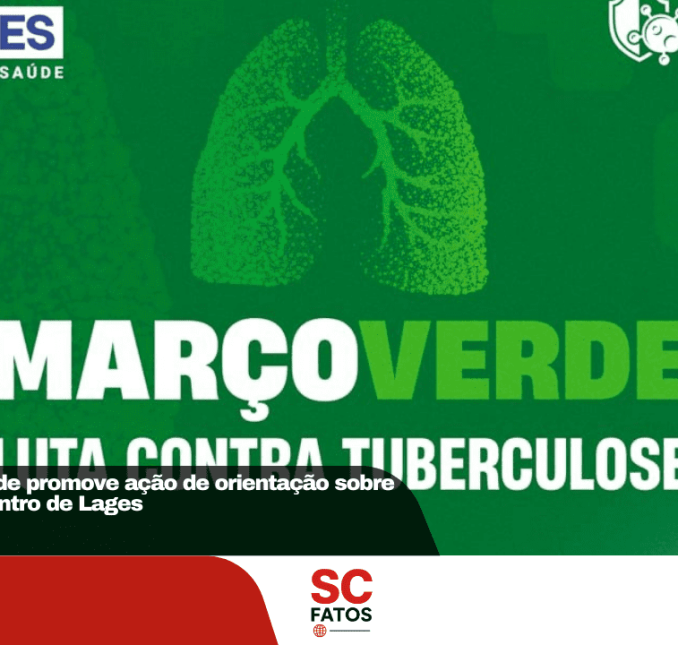 Secretaria da Saúde promove ação de orientação sobre tuberculose no Centro de Lages