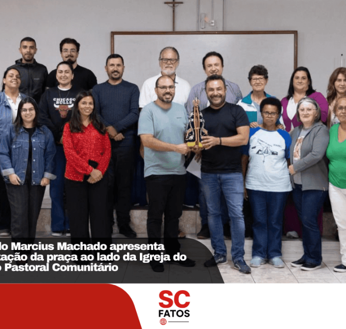 Projeto de revitalização de praça ao lado da Igreja do Navio é apresentado à comunidade em Lages