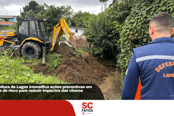 Prefeitura de Lages intensifica ações preventivas em áreas de risco para reduzir impactos das chuvas