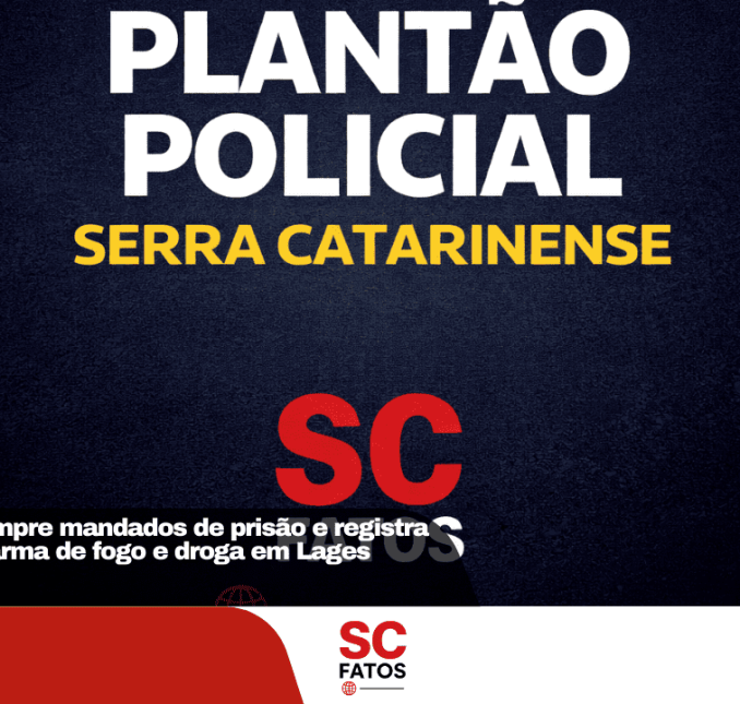Polícia Militar cumpre mandados de prisão e registra ocorrência com arma de fogo e droga em Lages