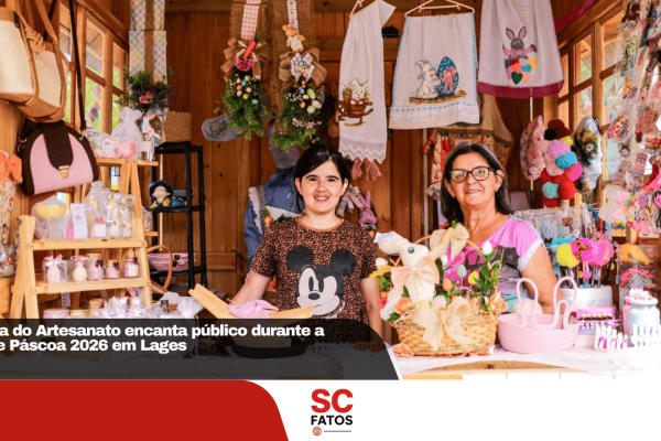 Feira do Artesanato encanta público durante a Doce Páscoa 2026 em Lages