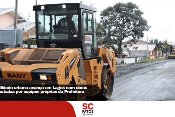 Mobilidade urbana avança em Lages com obras executadas por equipes próprias da Prefeitura