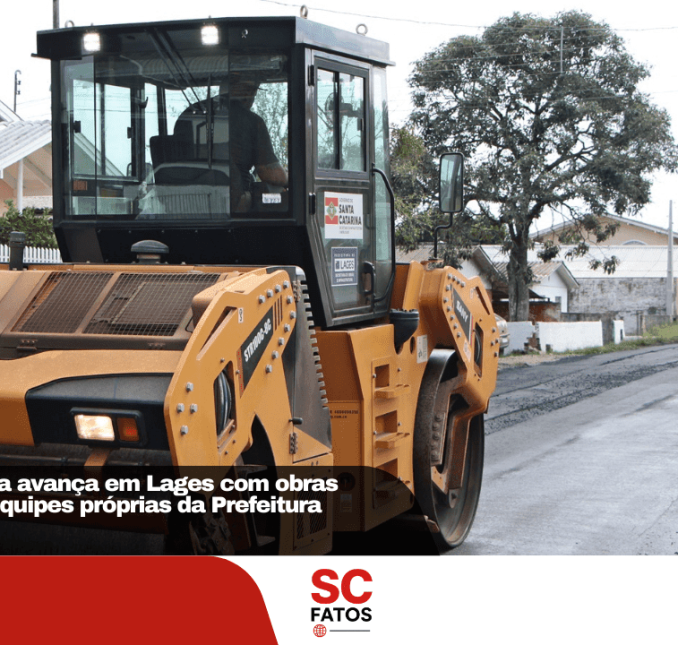 Mobilidade urbana avança em Lages com obras executadas por equipes próprias da Prefeitura