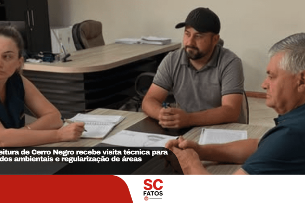 Prefeitura de Cerro Negro recebe visita técnica para estudos ambientais e regularização de áreas