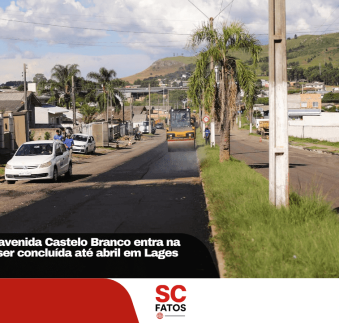 Revitalização da avenida Castelo Branco entra na fase final e deve ser concluída até abril em Lages