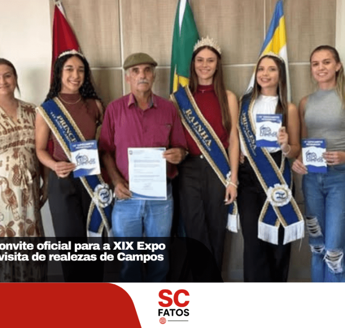 Vargem recebe convite oficial para a XIX Expo Campos durante visita de realezas de Campos Novos