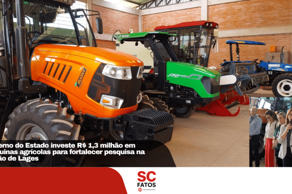 Título: Governo do Estado investe R$ 1,3 milhão em máquinas agrícolas para fortalecer pesquisa na região de Lages
