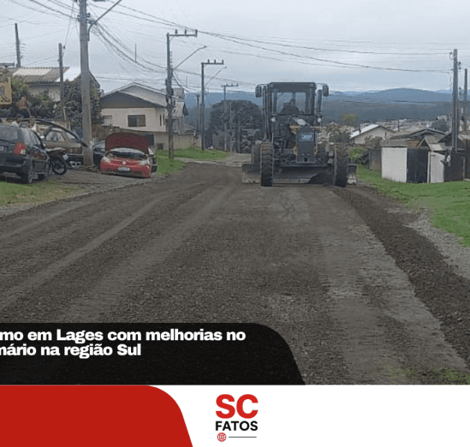Obras ganham ritmo em Lages com melhorias no revestimento primário na região Sul