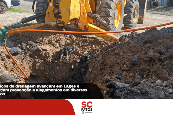 Serviços de drenagem avançam em Lages e reforçam prevenção a alagamentos em diversos bairros