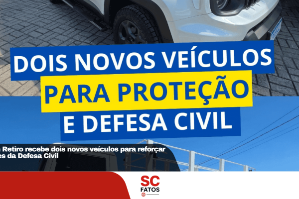 Bom Retiro recebe dois novos veículos para reforçar ações da Defesa Civil