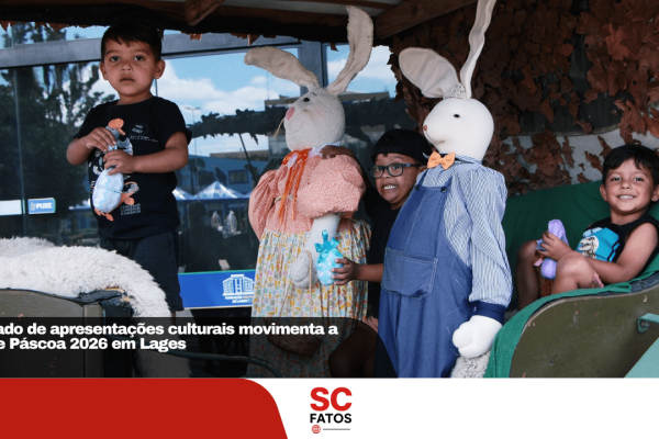 Sábado de apresentações culturais movimenta a Doce Páscoa 2026 em Lages
