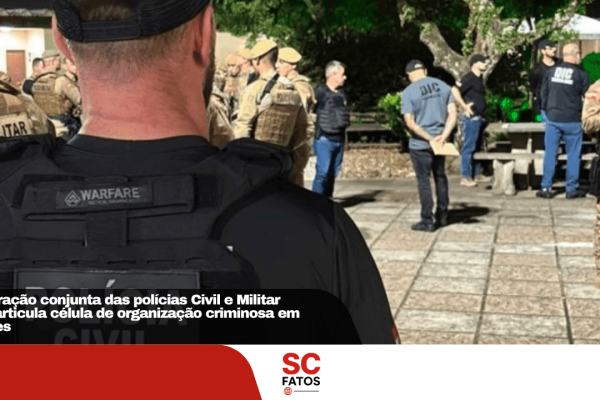 Operação conjunta das polícias Civil e Militar desarticula célula de organização criminosa em Lages