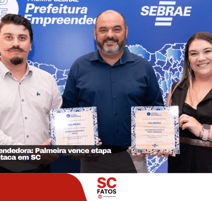 Prefeitura Empreendedora: Palmeira vence etapa estadual e se destaca em SC