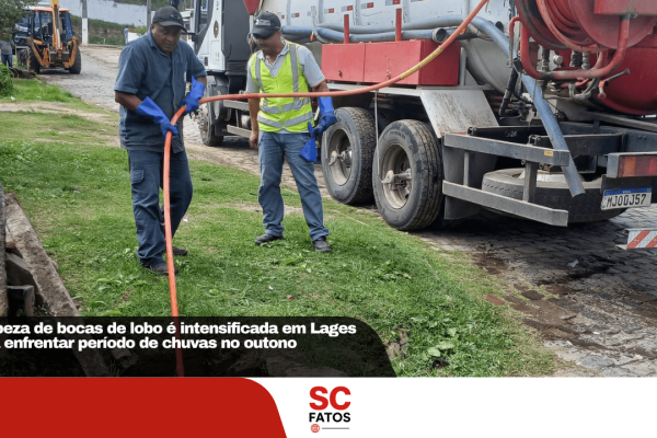 Limpeza de bocas de lobo é intensificada em Lages para enfrentar período de chuvas no outono