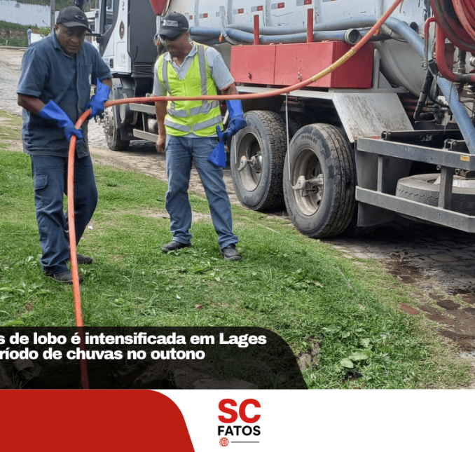 Limpeza de bocas de lobo é intensificada em Lages para enfrentar período de chuvas no outono