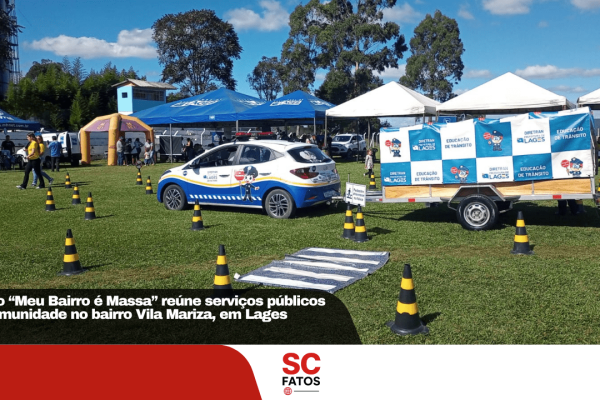 Ação “Meu Bairro é Massa” reúne serviços públicos e comunidade no bairro Vila Mariza, em Lages
