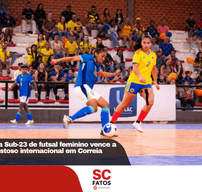 Seleção Brasileira Sub-23 de futsal feminino vence a Colômbia em amistoso internacional em Correia Pinto