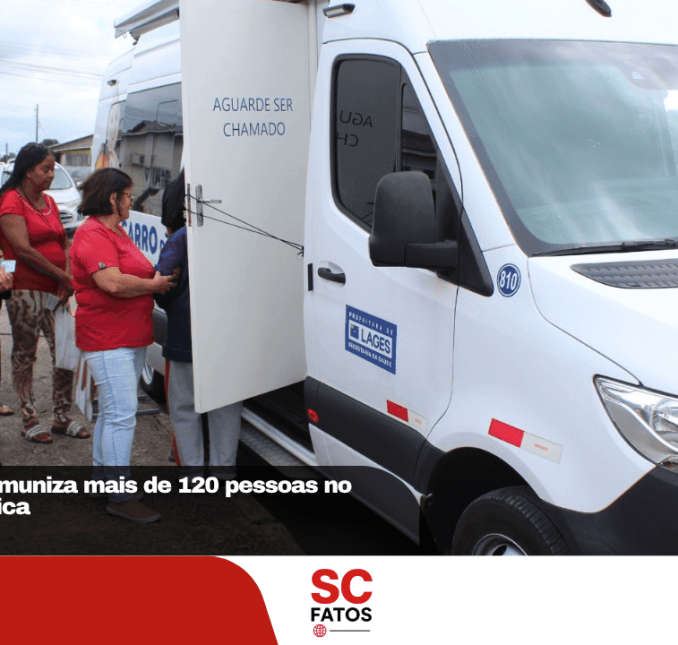 Carro da Vacina imuniza mais de 120 pessoas no bairro Santa Mônica