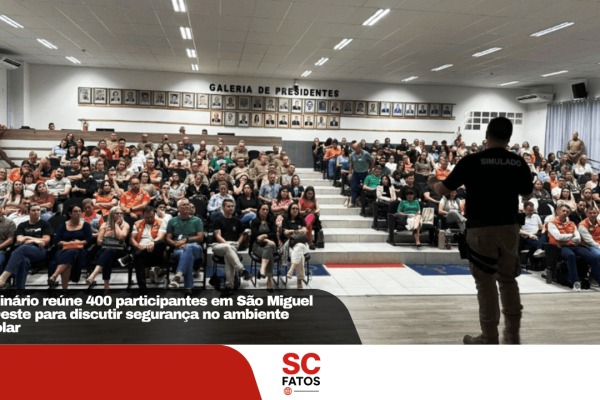 Seminário reúne 400 participantes em São Miguel do Oeste para discutir segurança no ambiente escolar