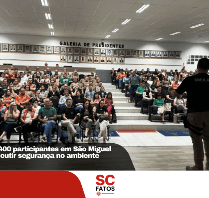Seminário reúne 400 participantes em São Miguel do Oeste para discutir segurança no ambiente escolar